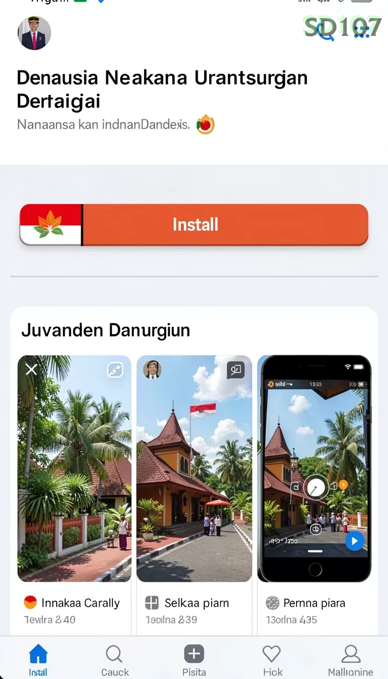 Cuplikan layar KOPI77 — menu navigasi